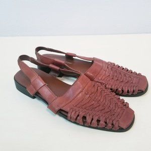 Naturalizer brown woven leather sandals